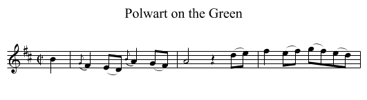 Polwart on the Green - staff notation