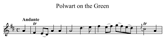 Polwart on the Green - staff notation