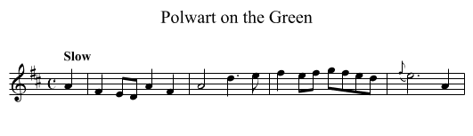 Polwart on the Green - staff notation