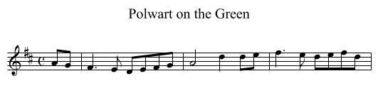Polwart on the Green - staff notation