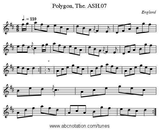 Polygon, The. ASH.07 - staff notation