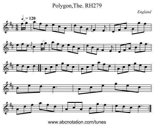 Polygon,The. RH279 - staff notation