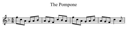 Pompone, The - staff notation