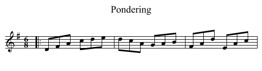 Pondering - staff notation