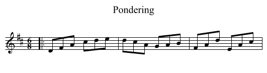 Pondering - staff notation