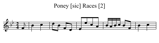 Poney [sic] Races [2] - staff notation