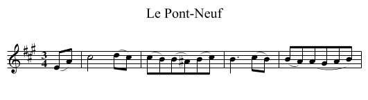 Pont-Neuf, Le - staff notation