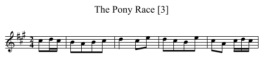Pony Race [3], The - staff notation