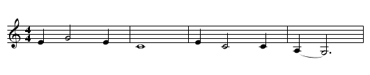 Poor Ellen Smith - staff notation