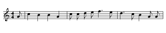Poor Old Horse - staff notation