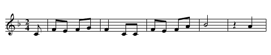Poor Old Horse - staff notation