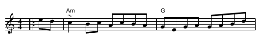 Poor Ould Woman - staff notation