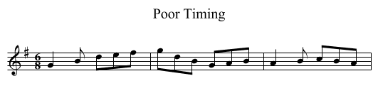 Poor Timing - staff notation