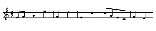 Pop Along Polka - staff notation