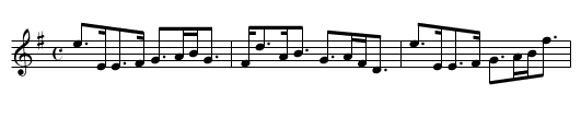 Pop her away - staff notation