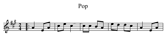 Pop - staff notation