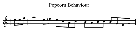 Popcorn Behaviour - staff notation