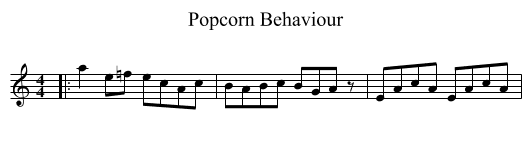 Popcorn Behaviour - staff notation