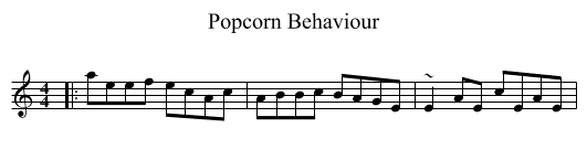 Popcorn Behaviour - staff notation
