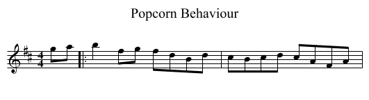 Popcorn Behaviour - staff notation
