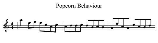 Popcorn Behaviour - staff notation