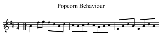 Popcorn Behaviour - staff notation