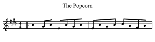 Popcorn, The  - staff notation