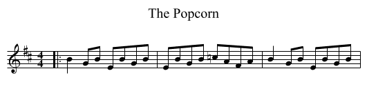 Popcorn, The  - staff notation