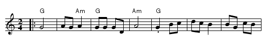 Popovicanka - staff notation