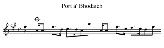 Port a' Bhodaich - staff notation