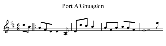 Port A'Ghuagáin - staff notation