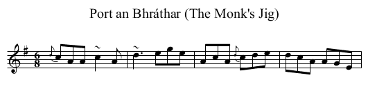 Port an Bhráthar (The Monk's Jig) - staff notation