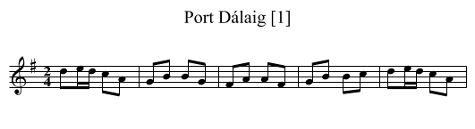 Port Dálaig [1] - staff notation