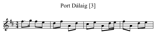 Port Dálaig [3] - staff notation