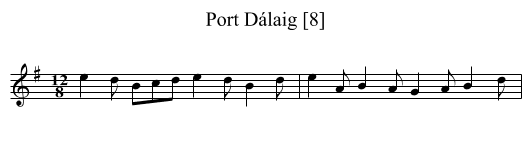 Port Dálaig [8] - staff notation