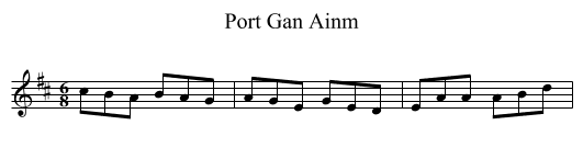 Port Gan Ainm - staff notation