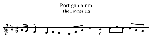Port gan ainm - staff notation
