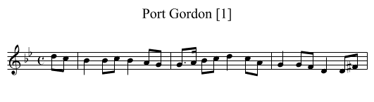 Port Gordon [1] - staff notation
