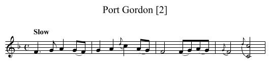 Port Gordon [2] - staff notation