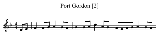 Port Gordon [2] - staff notation
