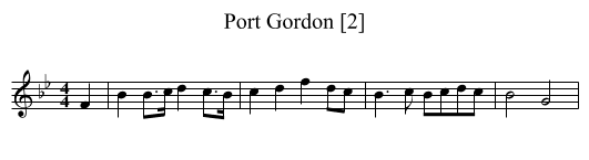 Port Gordon [2] - staff notation