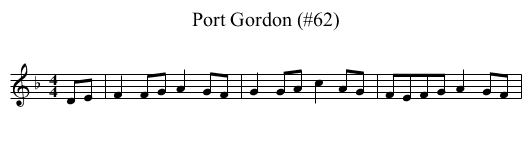 Port Gordon (#62) - staff notation