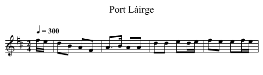 Port Láirge - staff notation