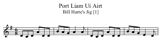 Port Liam Uí Airt - staff notation