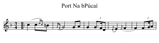 Port Na bPúcaí - staff notation