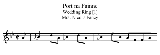 Port na Fainne - staff notation
