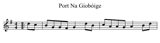 Port Na Giobóige - staff notation