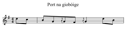 Port na giobóige - staff notation