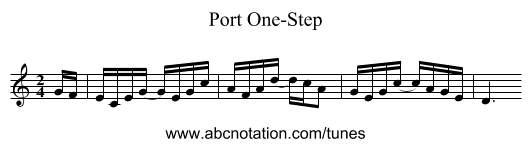 Port One-Step - staff notation