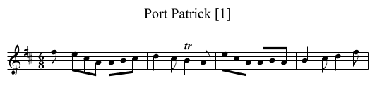 Port Patrick [1] - staff notation
